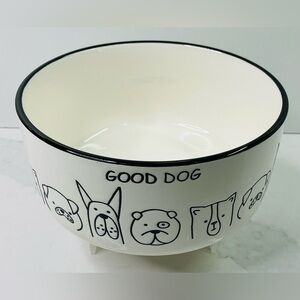 Dog Bowl Signature Houseware Ceramic 6" Food or Water Bowl GOOD DOG New